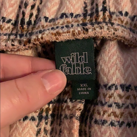 Wild fable pink plaid skirt - Picture 3 of 3